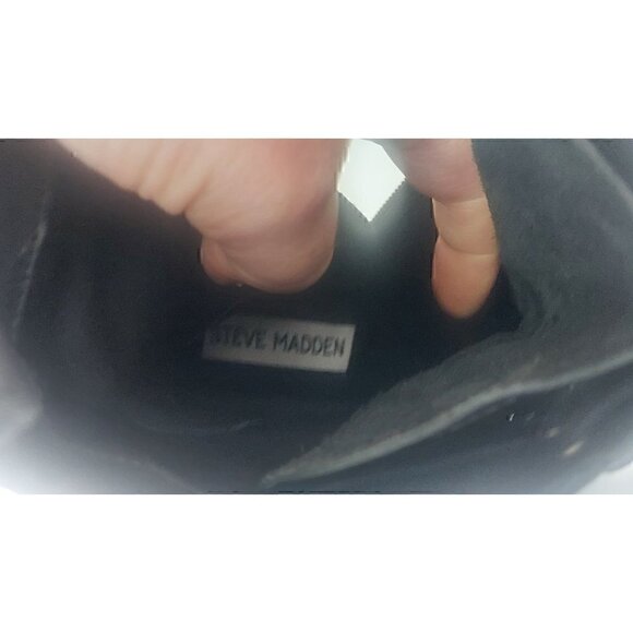 Steve Madden Women's Black Checker Lug Sole Combat Boots/ NWOB, Size 6M - Picture 8 of 9